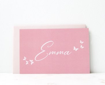 Roos geboortekaartje Emma